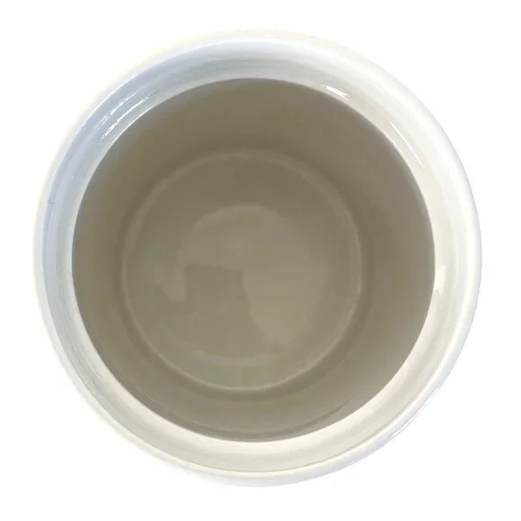 Gibson Canister with Lid White Embossed Ceramic Grape Vine Design 6.5" H VGUC - Picture 8 of 12